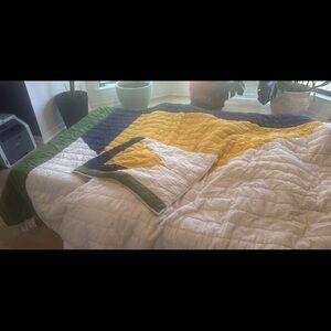 Multicolor pierced angles Quilt from West Elm twin size with sham new